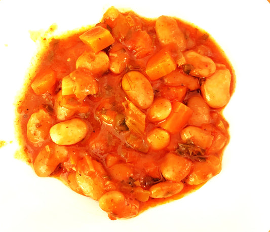 Home-made Gigantes Beans and Vegetables (vegetarian)