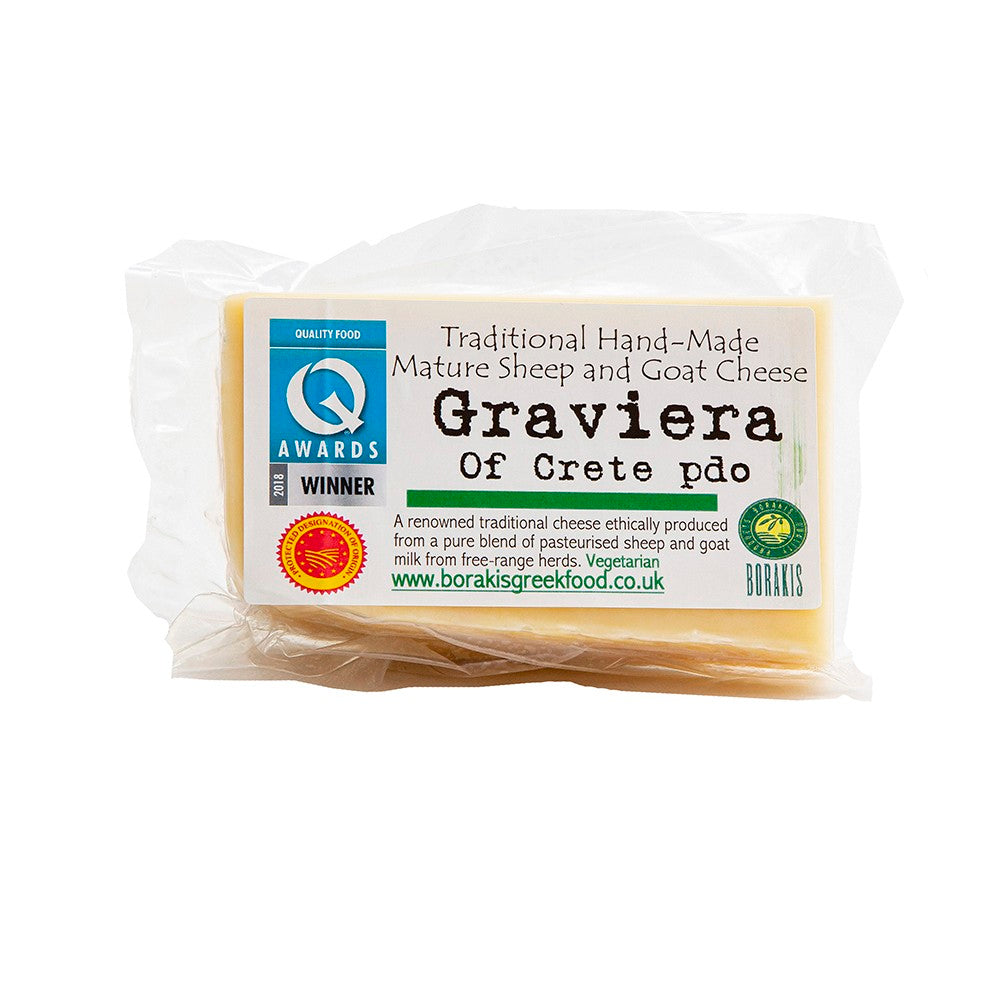 Graviera of Crete PDO Cheese -Sheep & Goat blend (200g) – borakisgreekfood